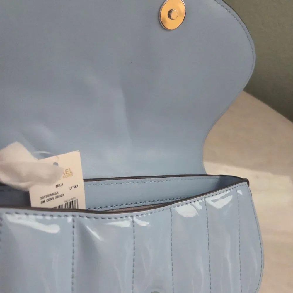 Michael Kors Blue Quilted Shoulder Bag - Picture 7 of 11